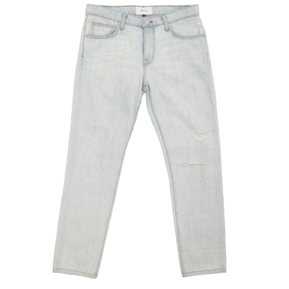Current/Elliott Light Wash High Rise Distressed Tapered Leg Jeans Size 27